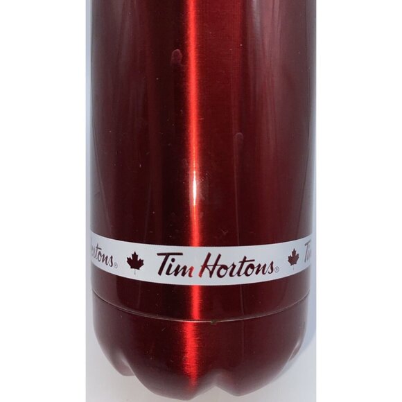 Tim Hortons 2017 Red Stainless Steel Hot/Cold Liquid Water Bottle 500 ml - Picture 2 of 8